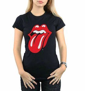 The Rolling Stones Tongue Logo rock Official T-Shirt L NWT